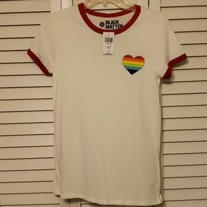 Pride Heart ringer t-shirt Hot Topic
